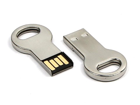 Metall USB Stick Mini in Schlüsselform, praktisch als Schlüsselanhänger