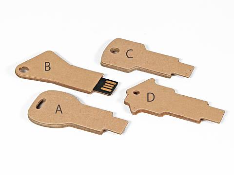 USB-Stick paper key aus Karton, umweltfreundlicher Stick