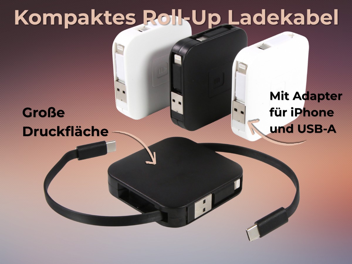 4in1 Roll-Up Ladekabel Cube