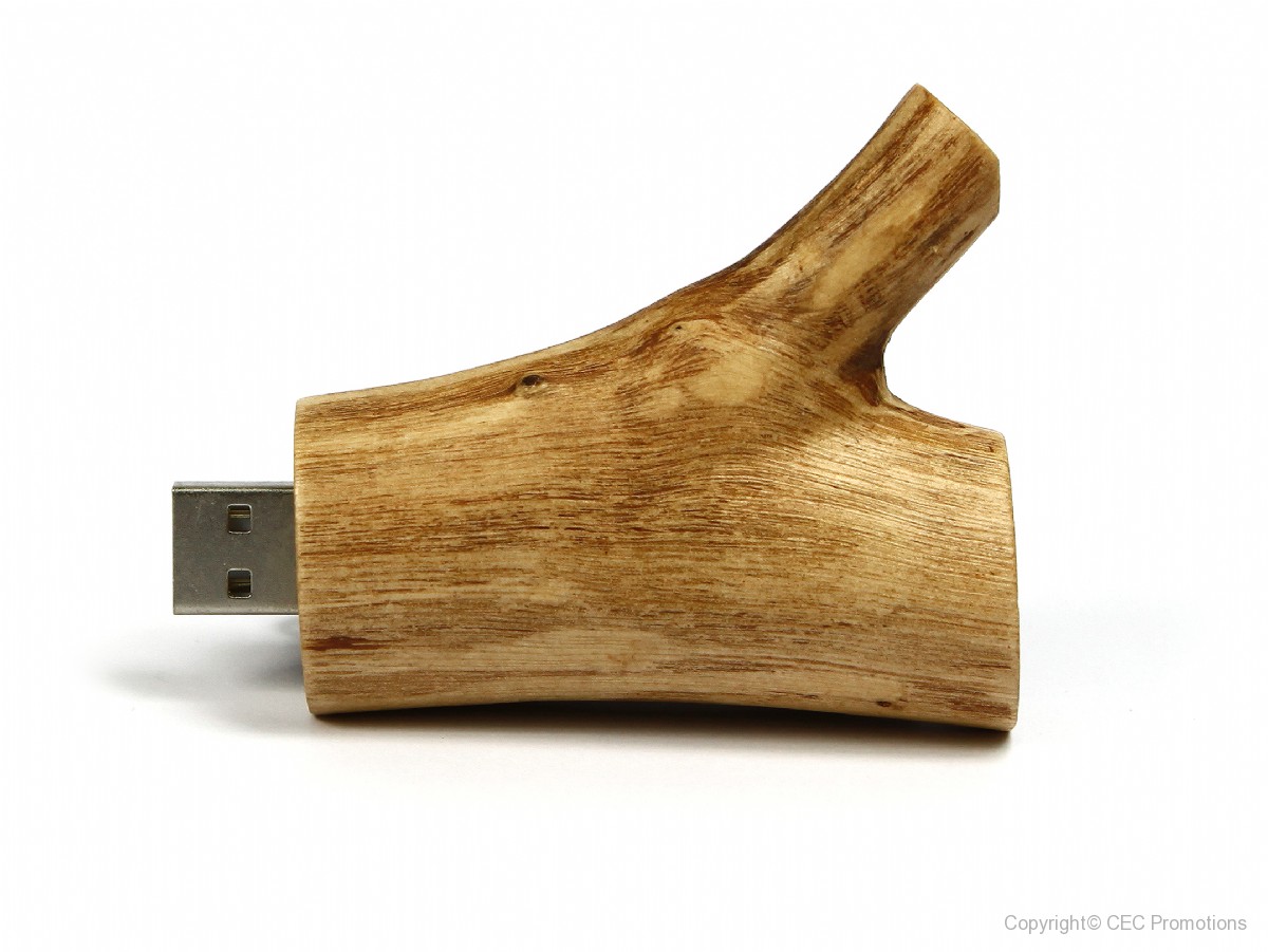 USB-Stick Holzast hell