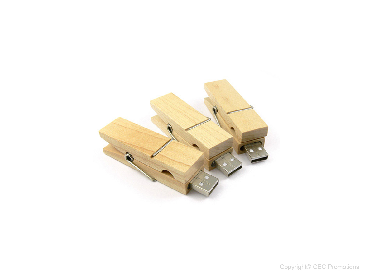 USB Holz Wäscheklammer