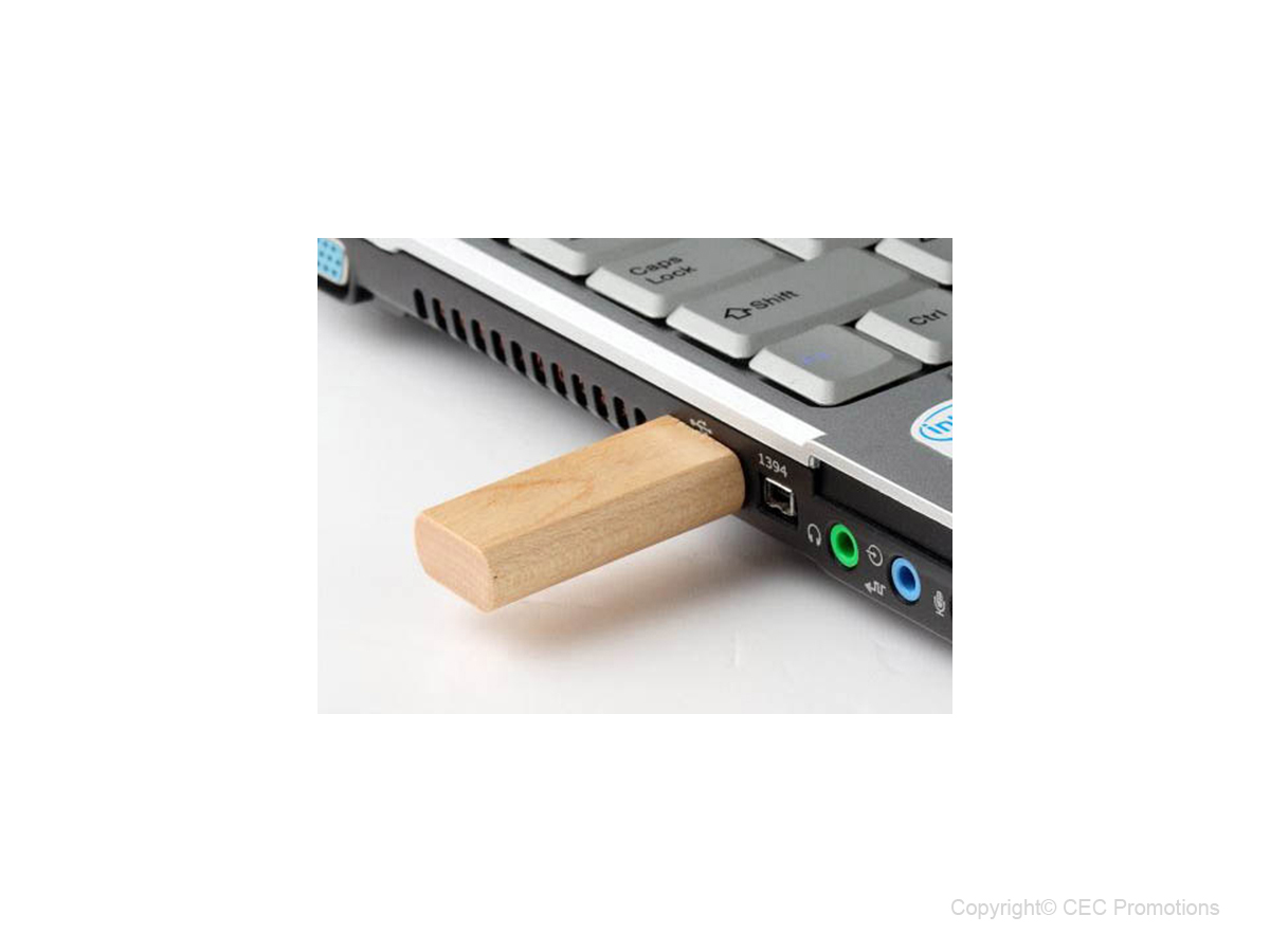 Edler USB-Stick aus Holz als idealer Werbeartikel mit Logo
