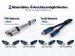 Materialvarianten der Kabelpeitsche: TPE 14cm und Textil 16cm