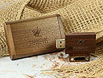 USB Stick Holz Geschenkschatulle dunkel