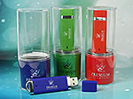 Präsentationsbox transparent mit USB-Stick
