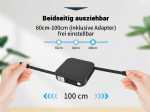 Beidseitig ausziehbares USB-Ladekabel für Smartphones, individuell einstellbar von 60cm bis 100cm, inklusive Adapter.