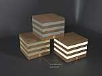 Dimmbare Cubusleuchte aus Holz