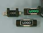 typ c dual usb stick beleuchtetes logo doppelstick