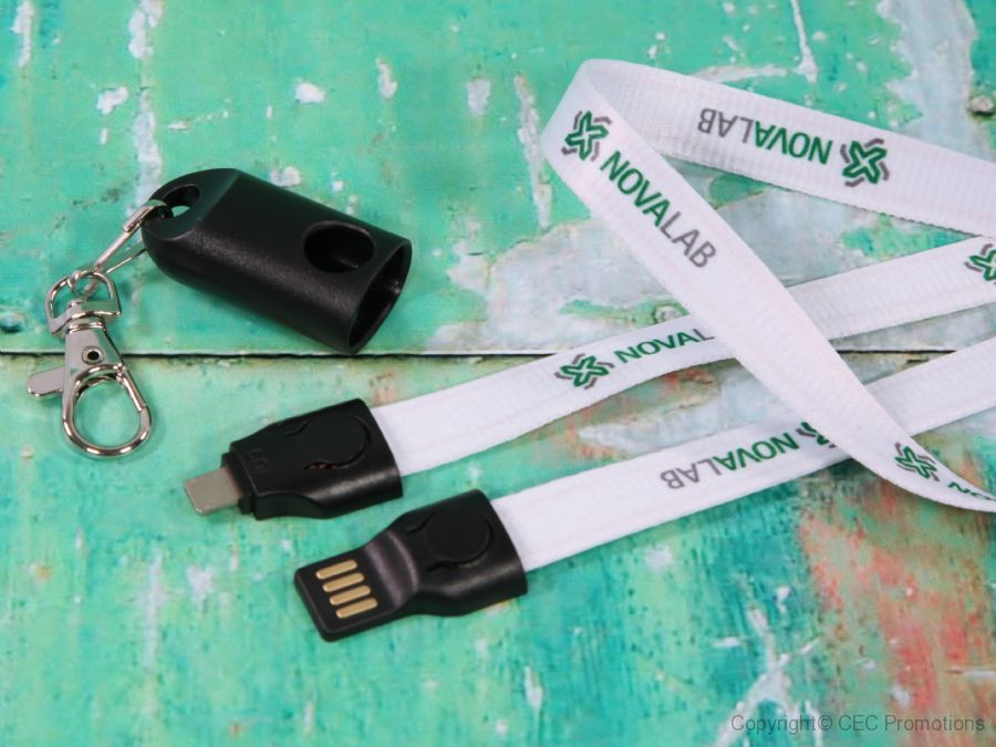 2 in 1 lanyard kabel ladekabel kreativ digiteldruck werbung messe