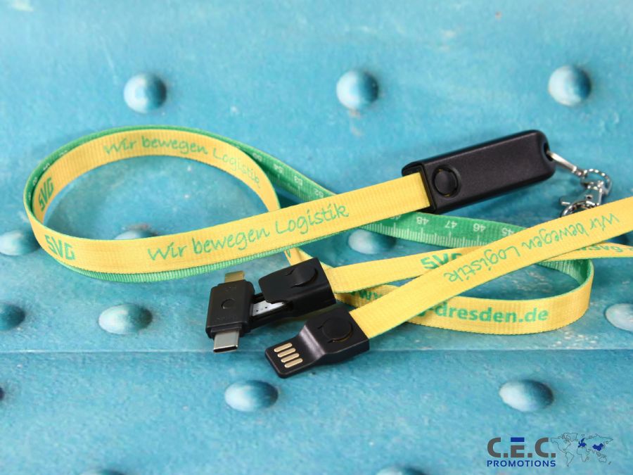 3 in 1 lanyard ladekäl werbung logo karabiner