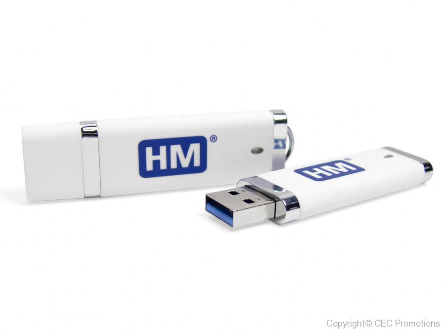 Highspeed 3.0 USB Stick superspeed schnell weiss logo werbegeschenk