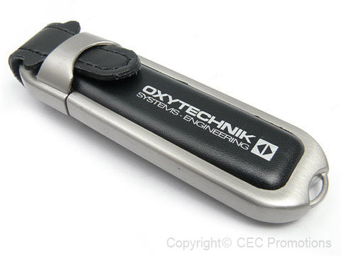 Leder-02 USB-Stick bedruckt schwarz, Leder.02