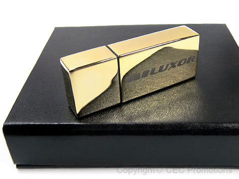 Metall-10 USB-Stick gold graviert luxor, Metall.10