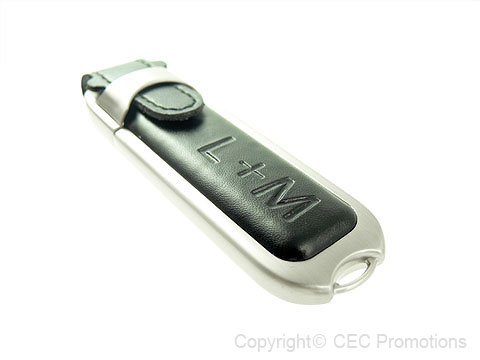 Schlichter Leder-USB-Stick Werbegeschenk, Leder.02