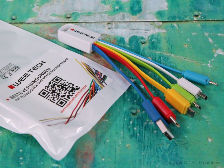 ladekabel color logo aufkleber verpackung smartphone