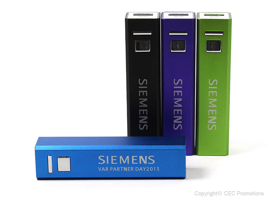 Siemens powerbank logo gravur werbegeschenk