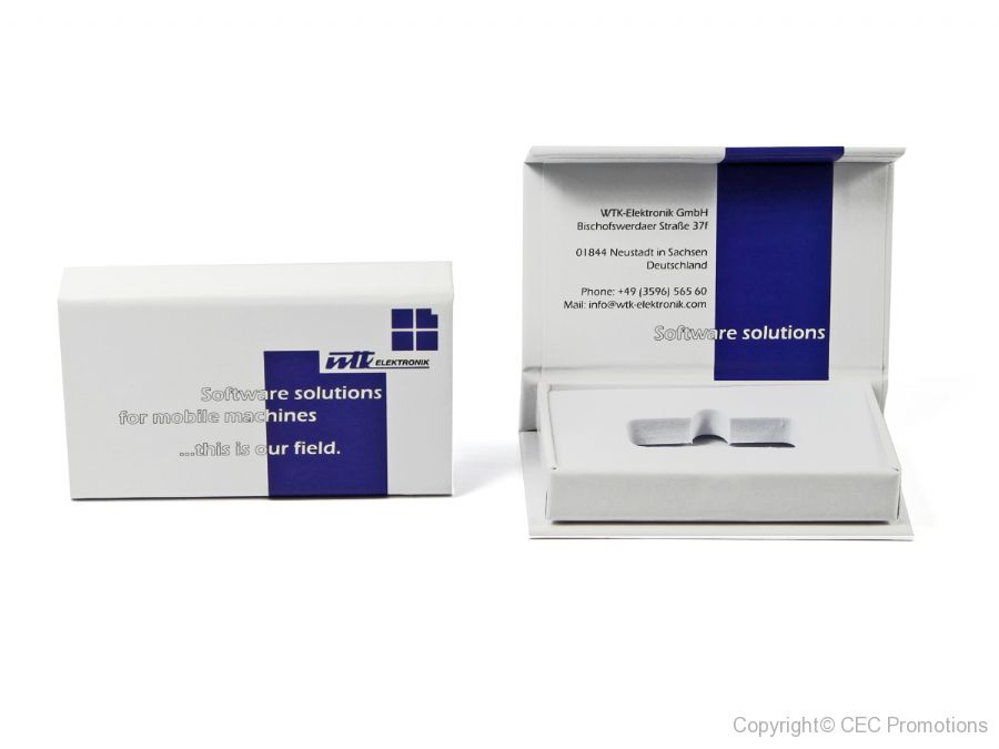 usb box verpackung magnetbox weiss logo