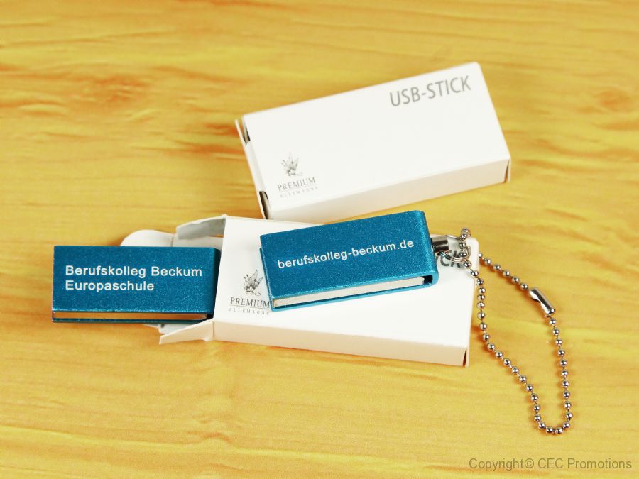 usb mini twister mit kettchen logodruck