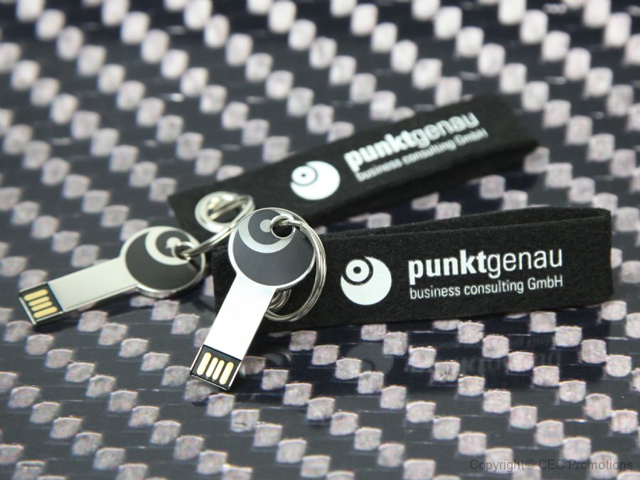 usb stick key schluessel rund filzanhänger schluesselbung werbung