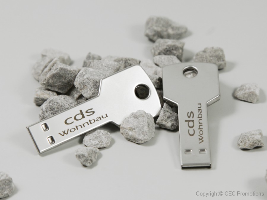 usb stick schluessel silber key werbeartikel