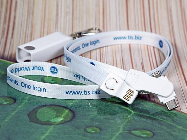 3 in 1 lanyard ladekabel kabel adapterkabel druck logo