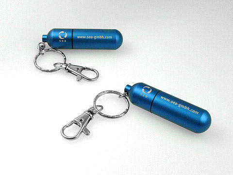 Aluminium USB-Stick blau wasserdicht schlüsselanhänger