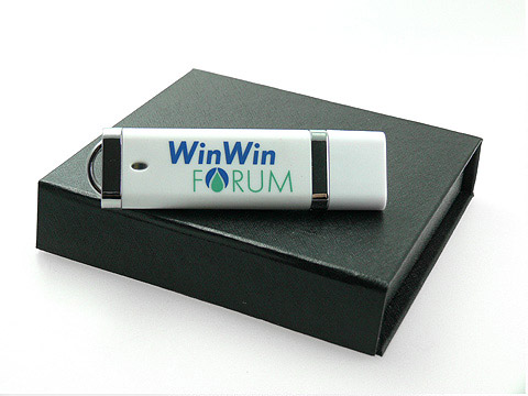 Bedruckter USB-Stick weiss mit Logo, Kunststoff.10