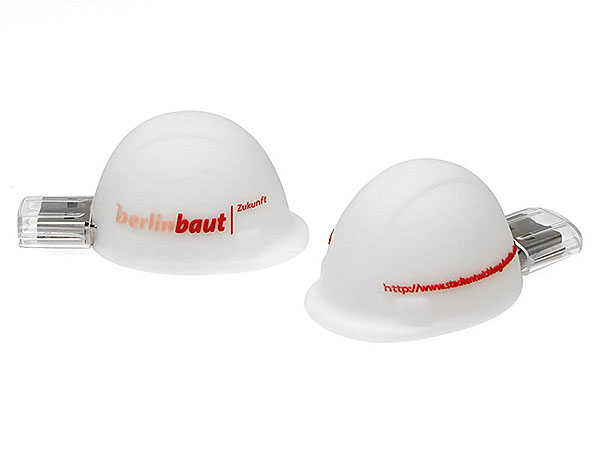 Creative USB-Stick Bauhelm Bau weiss