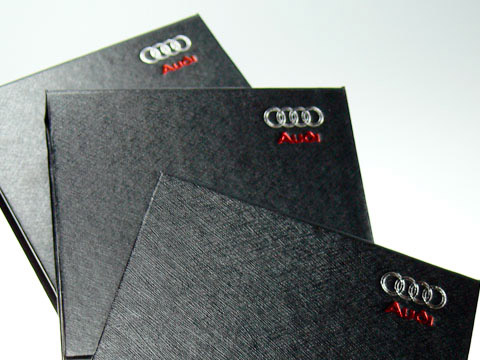 Folien-Gepraegt Audi Klappbox Geschenkbox, K01 Magnetklappbox