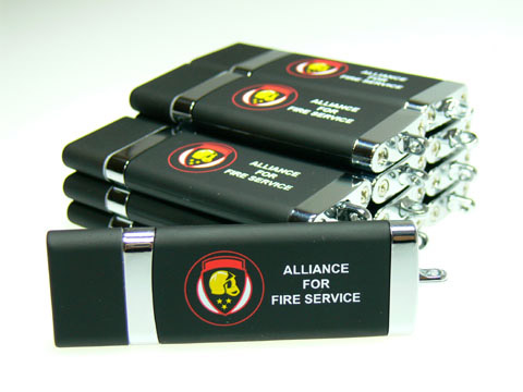 Kunststoff-USB-Stick Feuerwehr Aufdruck, Kunststoff.10