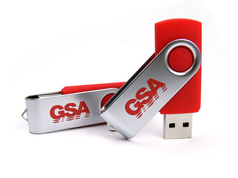 Metall-01 USB-Stick klassisch rot bedruckt, Metall.01
