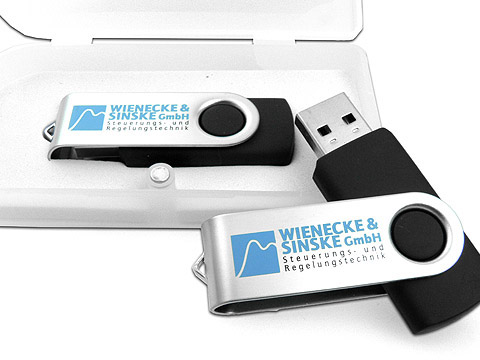 USB-Stick buegel swing schwarz text, Barato