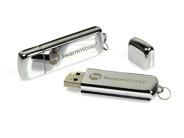 silber gravur usb stick glänzend