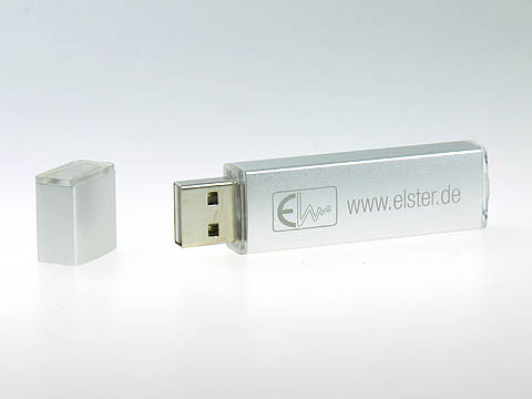 Aluminium USB-Stick mit Aufdruck Werbemittel, deckel, Alu.07, famous,