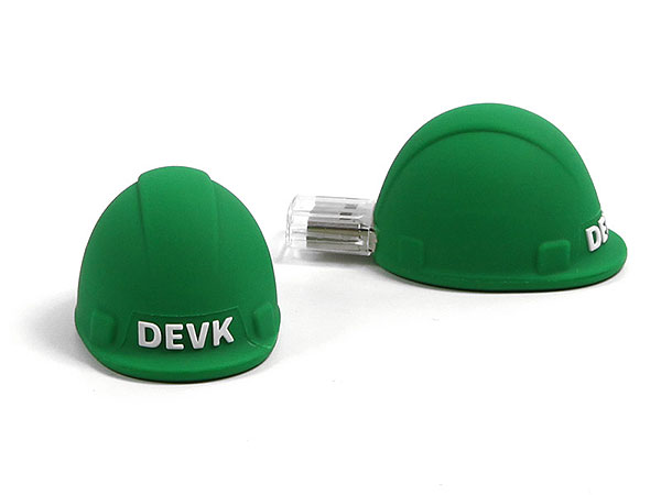 Creative USB Stick Bau Bauhelm DEVK Versicherung Bauversicherung gruen