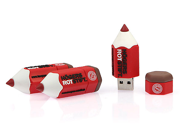 Buntstift Rotstift Stift Malstift USB Stick Högers Schule rot