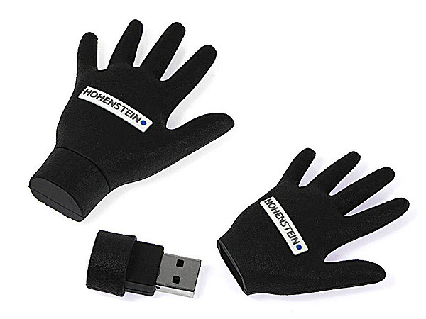 Custom-USB-Stick Hand individuell Chemie, Custom USB-Sticks
