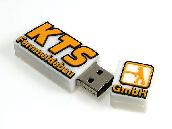 usb stick weiss rechteckig druck 2farbig logo sonderanfertigung