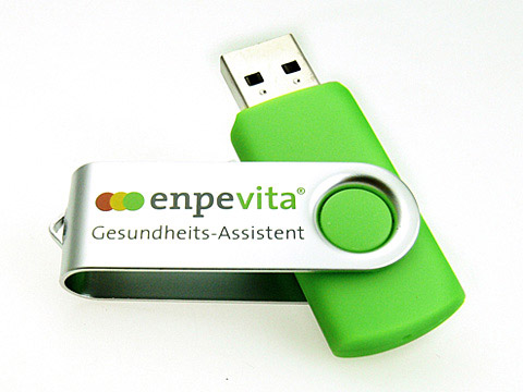 drehbarer usb-stick enpevita, Metall.01