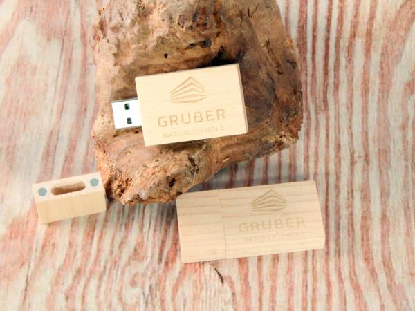 eco holz usb stick mit gravur holzbau