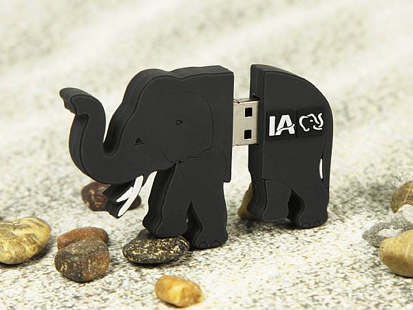 elefant als usb stick werbegeschenk mit logo sonderform