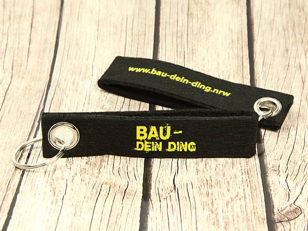 Filz Schlüsselband mit Aufdruck in vielen Farben