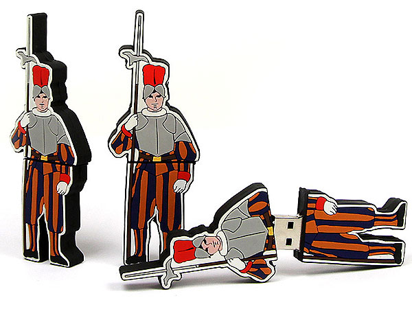 USB - Folks, People, Figur, Schweizer Garde, Wachmann, Sicherheit, Menschen, CustomModifizierbar, PVC, USB Menschen, Männchen