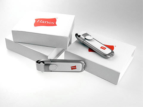 Hanes Leder-USB-Stick weiss Firmengeschenk, Leder.02