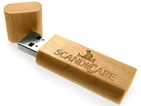 Holz-USB-Stick hochwertiges Werbegeschenk graviert, Holz.02