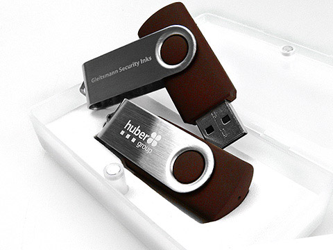 Huber USB-Stick drehbar Metall, Metall.01