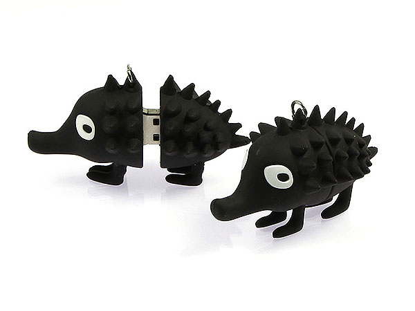 Igel tier USB-Stick schwarz 3D individuell custom witzig werbeartikel, PVC