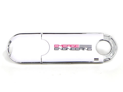 Kunststoff-02 USB-Stick weiss Emerge, Kunststoff.02