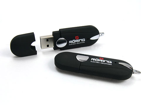 Kunststoff-04 USB-Stick schwarz bedruckt roering, Kunststoff.04