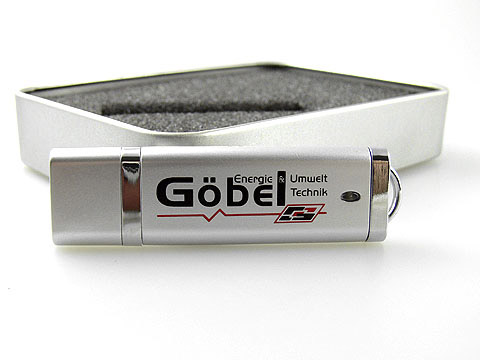 Kunststoff-USB-Stick-silber bedruckt Geschenk, Kunststoff.10